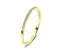 Gold Plated CZ Silver Ring NSR-2422-GP